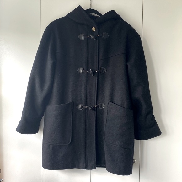 Vintage Jackets & Blazers - Vintage Thick Hooded Winter Pea Coat